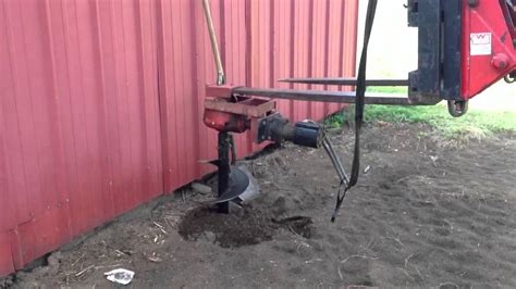 diy post hole digger skid steer|truck mounted post hole digger.